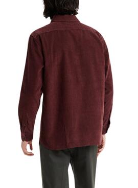 Chemise Levis Jackson Worker Bordeaux pour Homme