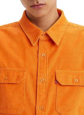 Chemise Levis Jackson Worker Orange pour Homme