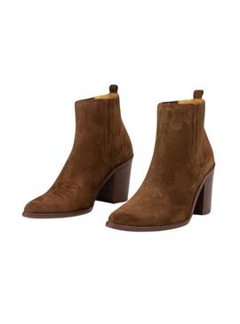 Bottine Dakota Moldeado Cuir Brun pour Femme