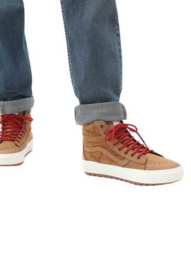 Baskets Vans UA Sk8 Hi Brun pour Homme
