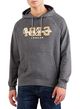 Sweat Pepe Jeans Meier Hoodie Gris pour Homme