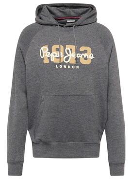 Sweat Pepe Jeans Meier Hoodie Gris pour Homme