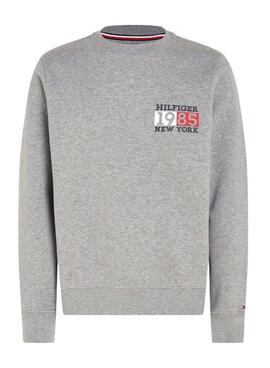 Sweat Tommy Hilfiger New York Flag Gris Homme