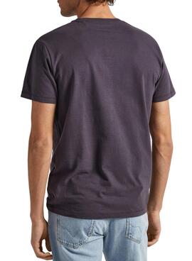T-Shirt Pepe Jeans Keegan Noire pour Homme