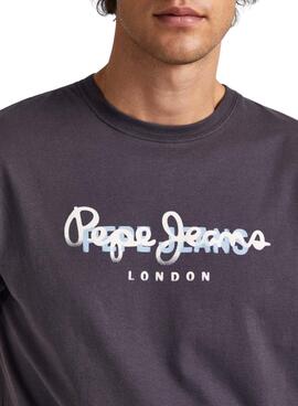 T-Shirt Pepe Jeans Keegan Noire pour Homme