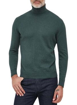 Pull Pepe Jeans Andre Tortue Vert pour Homme