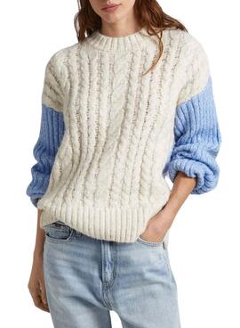 Pull Pepe Jeans Erin Blanc pour Femme