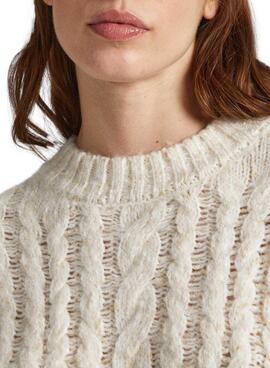 Pull Pepe Jeans Erin Blanc pour Femme