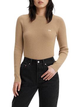 Pull Levis Rib Batwing Camel pour Femme