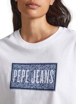 T-Shirt Pepe Jeans Cat Blanc pour Femme