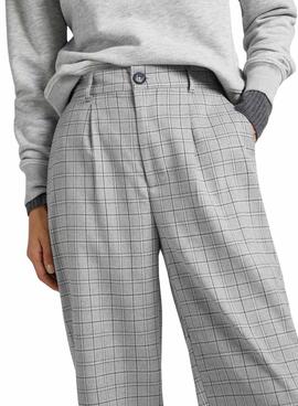 Pantalon Pepe Jeans Romy Gris Cadres pour Femme