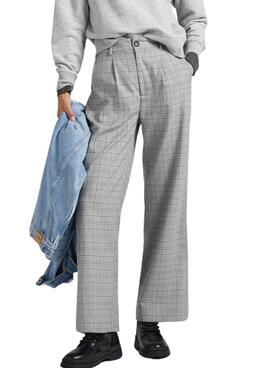 Pantalon Pepe Jeans Romy Gris Cadres pour Femme