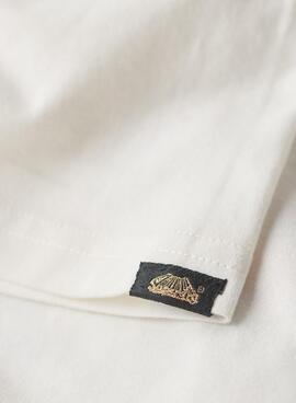 T-Shirt Superdry Tattoo Script Blanc Femme