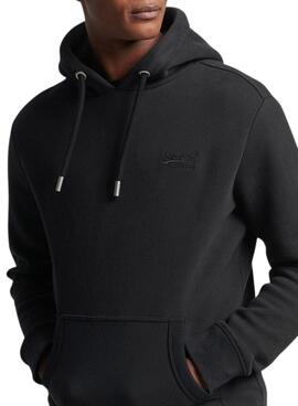 Sweat Superdry Essential Logo Noire pour Homme