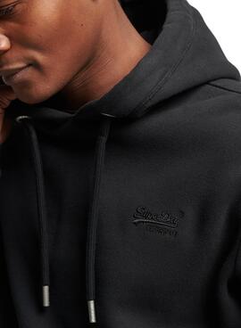 Sweat Superdry Essential Logo Noire pour Homme