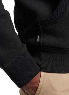 Sweat Superdry Essential Logo Noire pour Homme