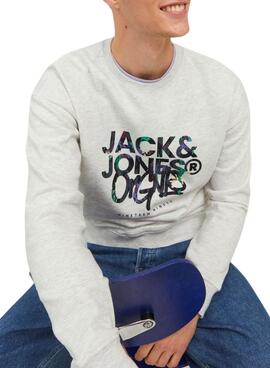 Sweat Jack & Jones Silverlake Blanc Homme
