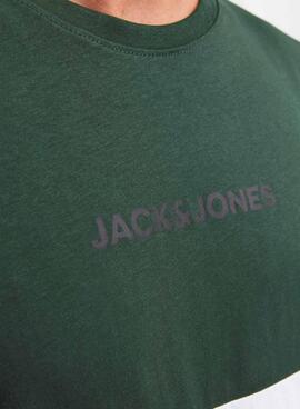 T-Shirt Jack & Jones Eired Block Vert Homme