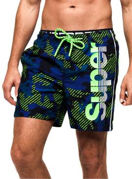 Maillot de bain Superdry State Camo Neon Volley