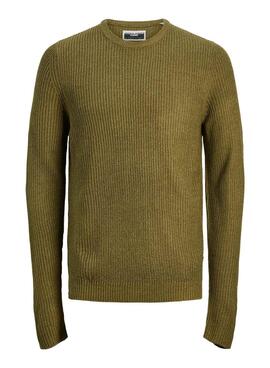 Pull Jack & Jones Torsion Vert pour Homme