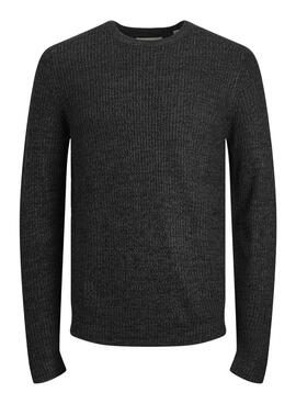 Pull Jack & Jones Twist Noire pour Homme