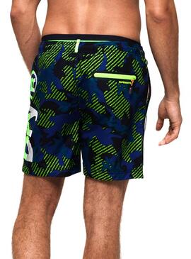 Maillot de bain Superdry State Camo Neon Volley
