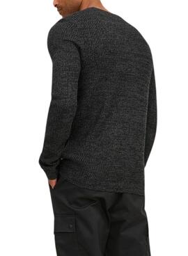 Pull Jack & Jones Twist Noire pour Homme