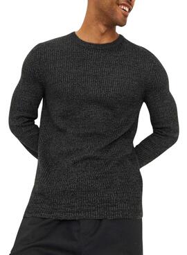 Pull Jack & Jones Twist Noire pour Homme