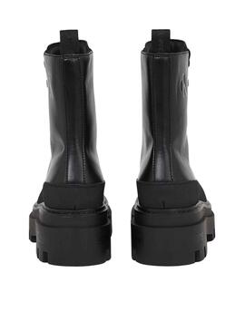 Bootss Calvin Klein Flatforme Lace Up Noire Femme