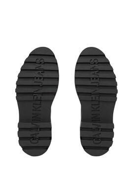 Bootss Calvin Klein Flatforme Lace Up Noire Femme