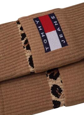 Chaussettes Tommy Jeans TH Uni Brun pour Femme