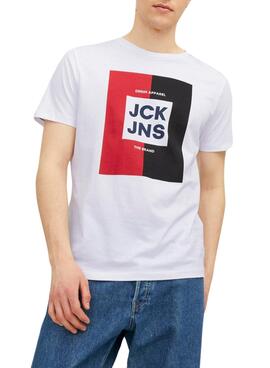 T-Shirt Jack & Jones Oscar Blanc pour Homme