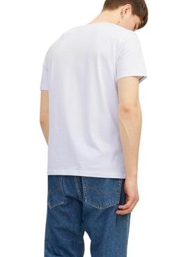 T-Shirt Jack & Jones Oscar Blanc pour Homme
