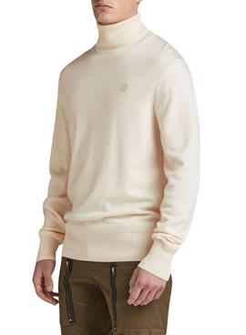 Pull G-Star Premium Core Beige pour Homme