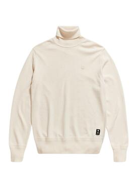 Pull G-Star Premium Core Beige pour Homme