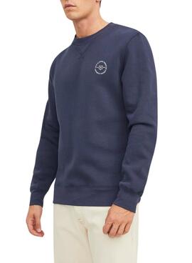 Sweat Jack & Jones Shield Bleu Marine pour Homme
