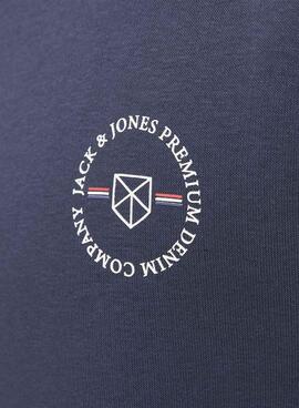 Sweat Jack & Jones Shield Bleu Marine pour Homme
