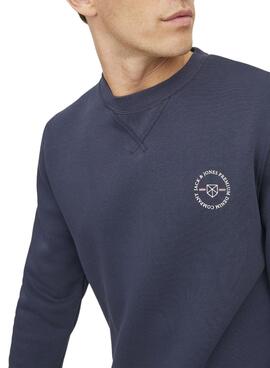 Sweat Jack & Jones Shield Bleu Marine pour Homme