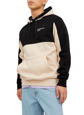 Sweat Jack & Jones Force Block Beige Homme