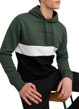Sweat Jack & Jones Reid Block Vert Homme