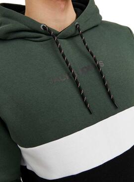 Sweat Jack & Jones Reid Block Vert Homme