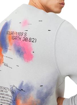Sweat Jack & Jones Nébuleuses Gris pour Homme