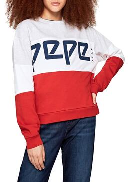 Sweat Pepe Jeans Bibiana Rouge Femme