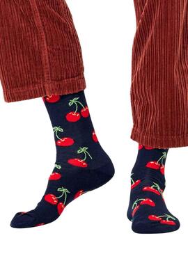 Chaussettes Happy Socks Cherry Noires pour Homme