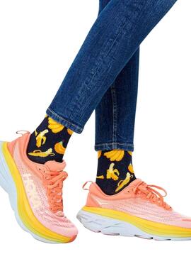 Chaussettes Happy Socks Banane Noires pour Homme