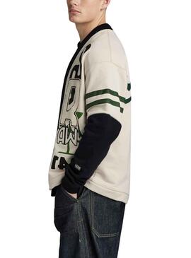 Cardigan G-Star Holiday Beige Parches pour Homme