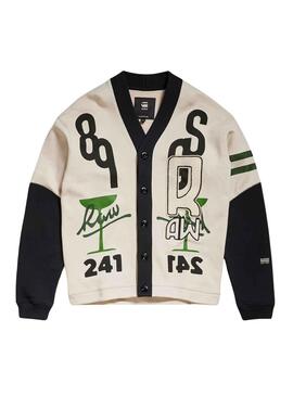 Cardigan G-Star Holiday Beige Parches pour Homme