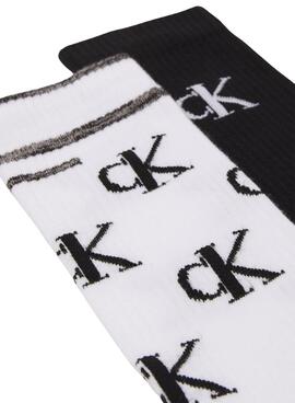 Pack 2 Chaussettes Calvin Klein Scattered Logo