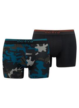 Slip Levis Men Camo Boxer Bleu Homme