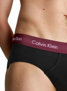 Pack 3 Slip Calvin Klein Hip Slip Noire